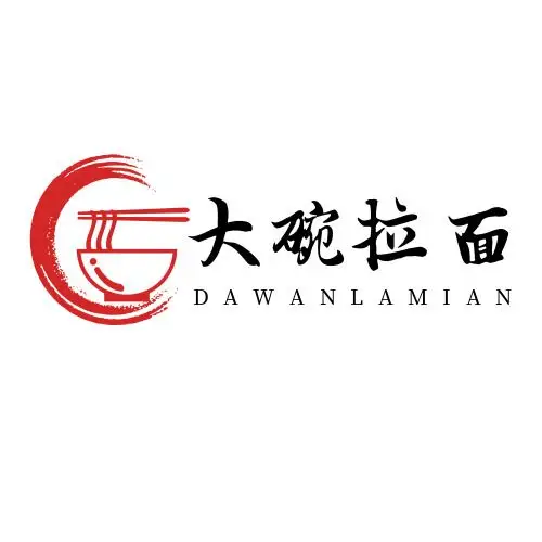 简约大碗拉面美食logo设计