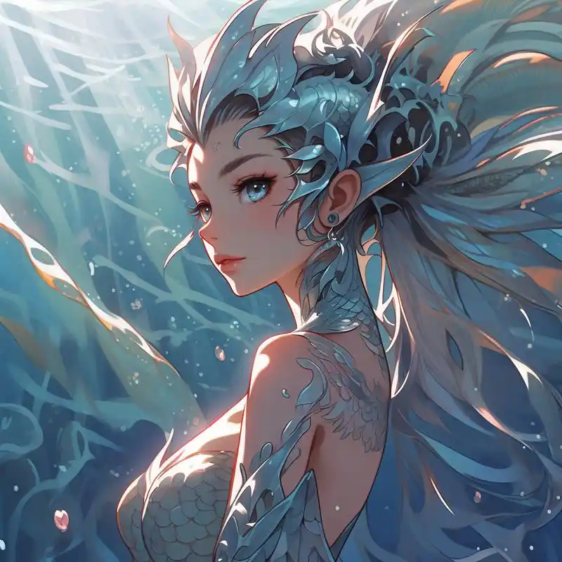 91 是谁还没用过这么好看的人鱼公主头像,超适合当头像的漫画人鱼