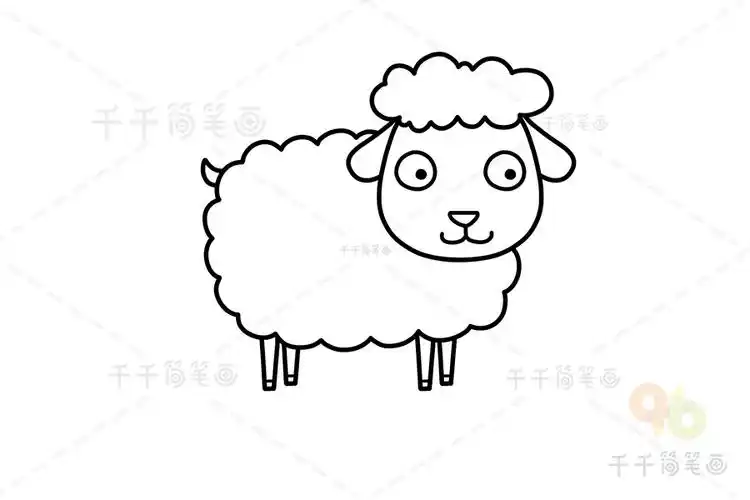 教你画小羊简笔画