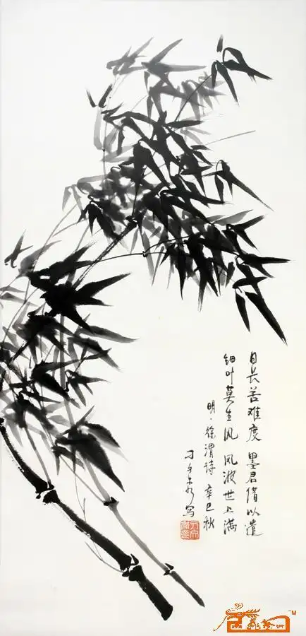 国画名家 刁文秀 - 风竹