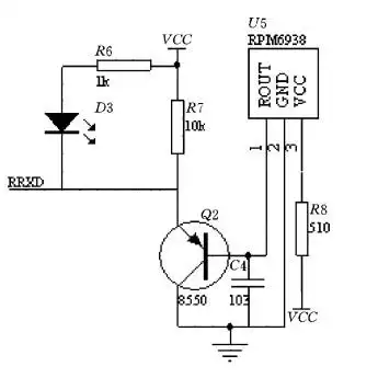 图4 红外接收器电路图