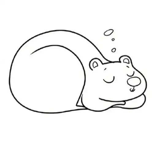 超级可爱的小熊图画睡着的小熊简笔画步骤