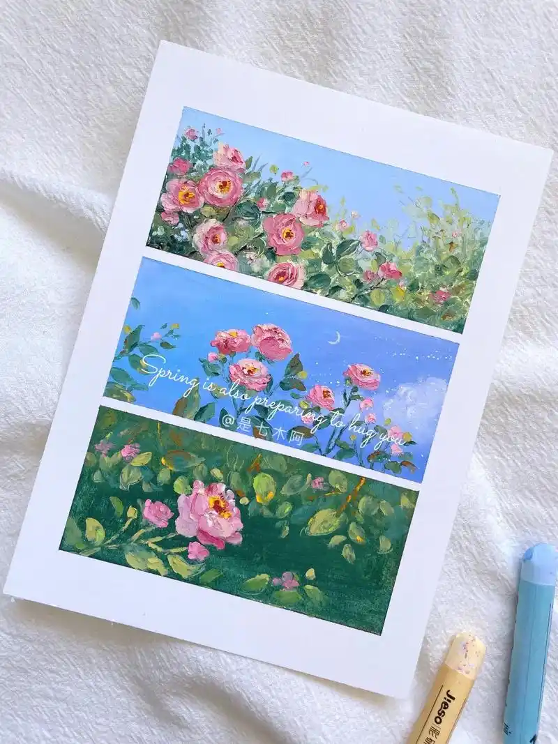 油画棒三连作品蔷薇花#油画棒教程 #油画棒 #重彩油画棒 @ - 抖音