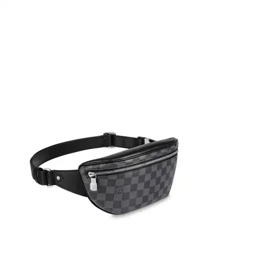 n40362lv黑棋盘格campusbumbag腰包