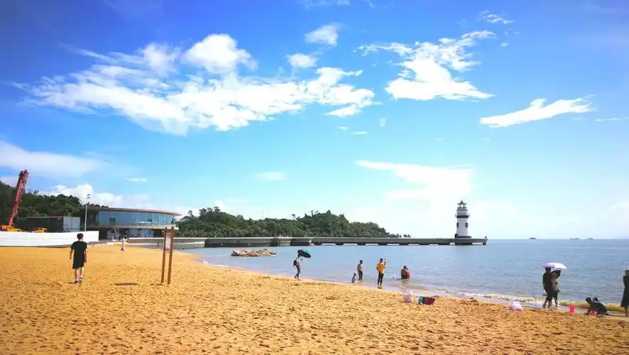 珠海海滨浴场,城市阳台的风景太美了,走走逛逛每个角度都照一张!2020.