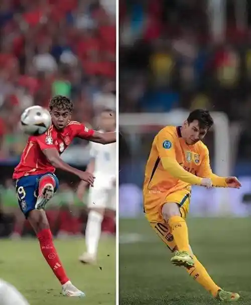 拒绝与梅西相提并论,从梅西臂弯到绿茵场:亚马尔的成长奇迹