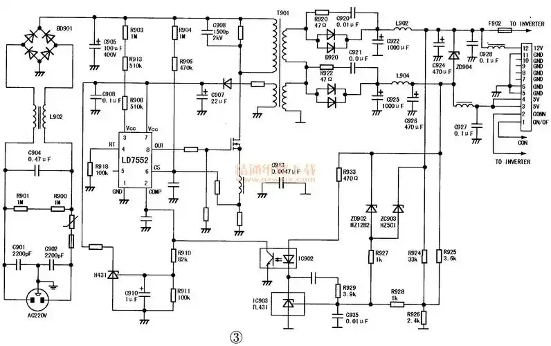 液晶电视易损集成电路l6599ld7575ld7552