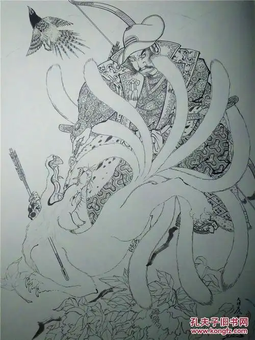 三代目雕佑西刺青画集3幻妖武者五十八魁图绝版日本纹身画稿从浮世绘