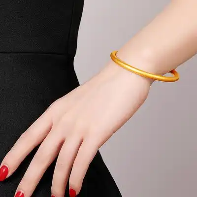 梦金园古法黄金手镯 足金9999乾坤圈国潮中国风传承金手镯 女款