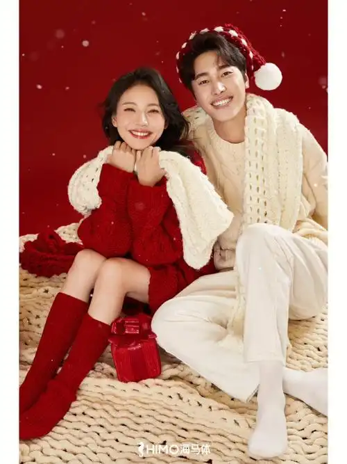 海马体圣诞照情侣照快收藏起来给男友选择
