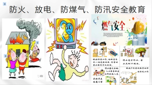3,防火,防电,防煤气,防汛安全教育