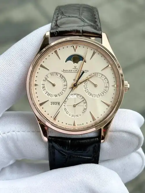 丨积家最美万年历月相大师玫瑰金表,最新款 型号1302520;大全套配件