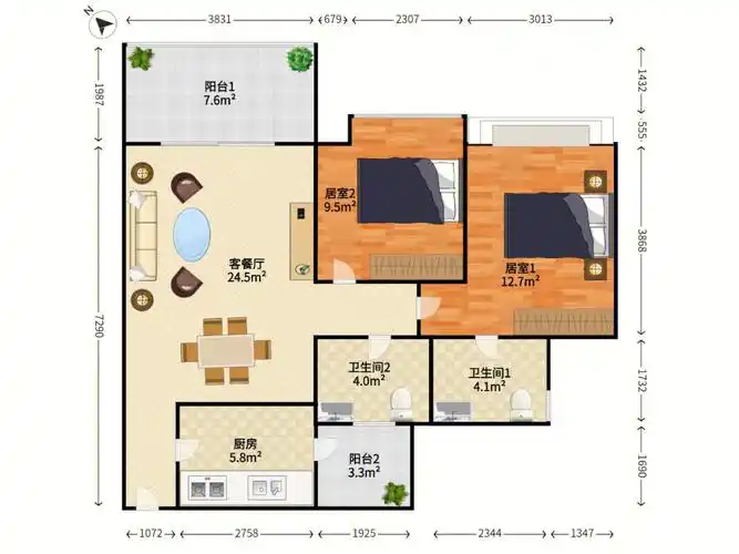 华润银湖蓝山国宝熊猫户型