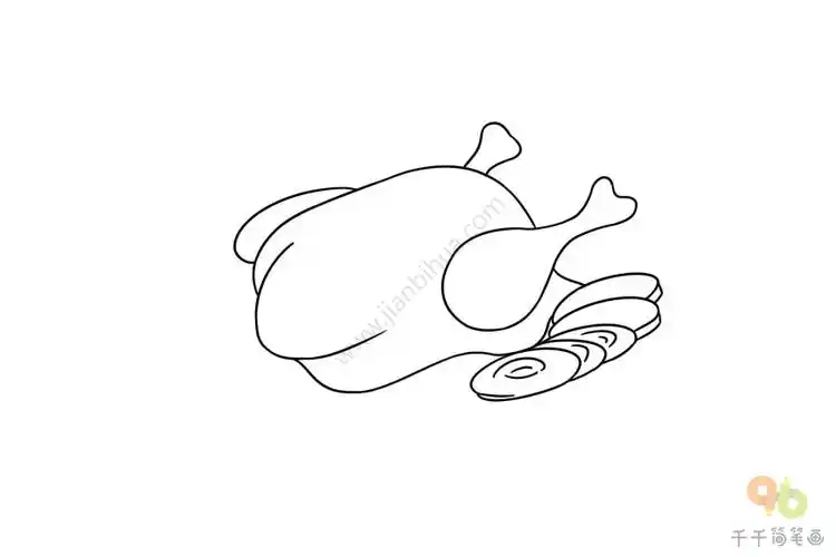香喷喷的烧鸡简笔画