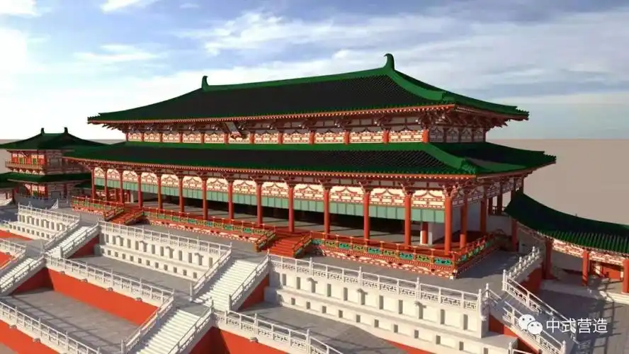 营造技艺唐代大明宫含元殿遗址复原图赏析