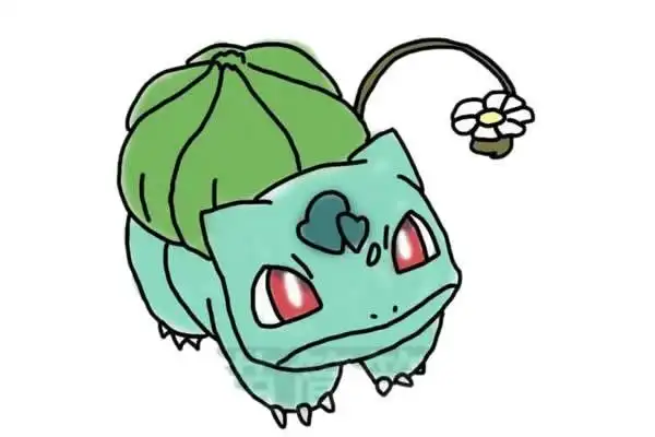 神奇宝贝妙蛙种子简笔画