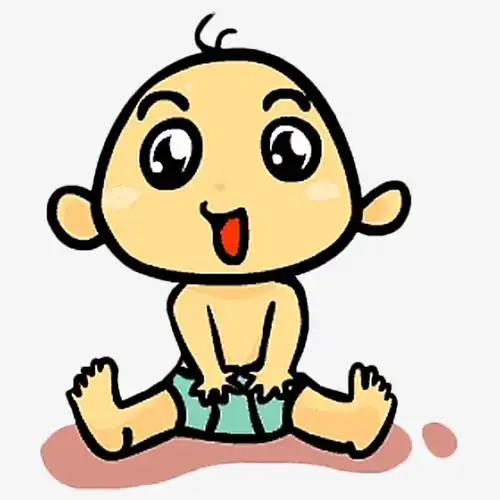 卡通坐着的微笑宝宝