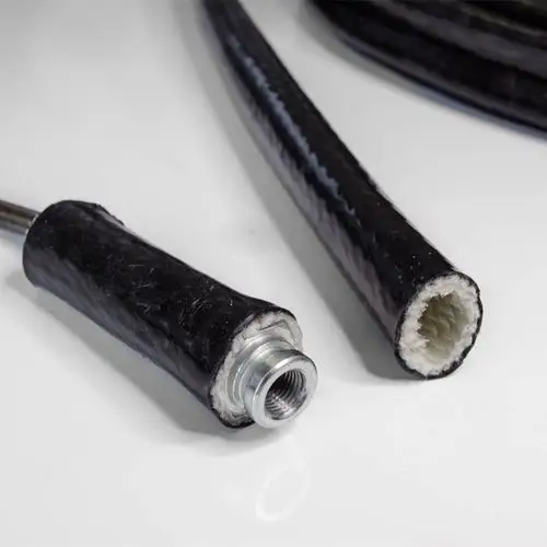 黑硅橡胶耐高温套管耐火防火隔热防烫软管线束电缆护套管阻燃防火