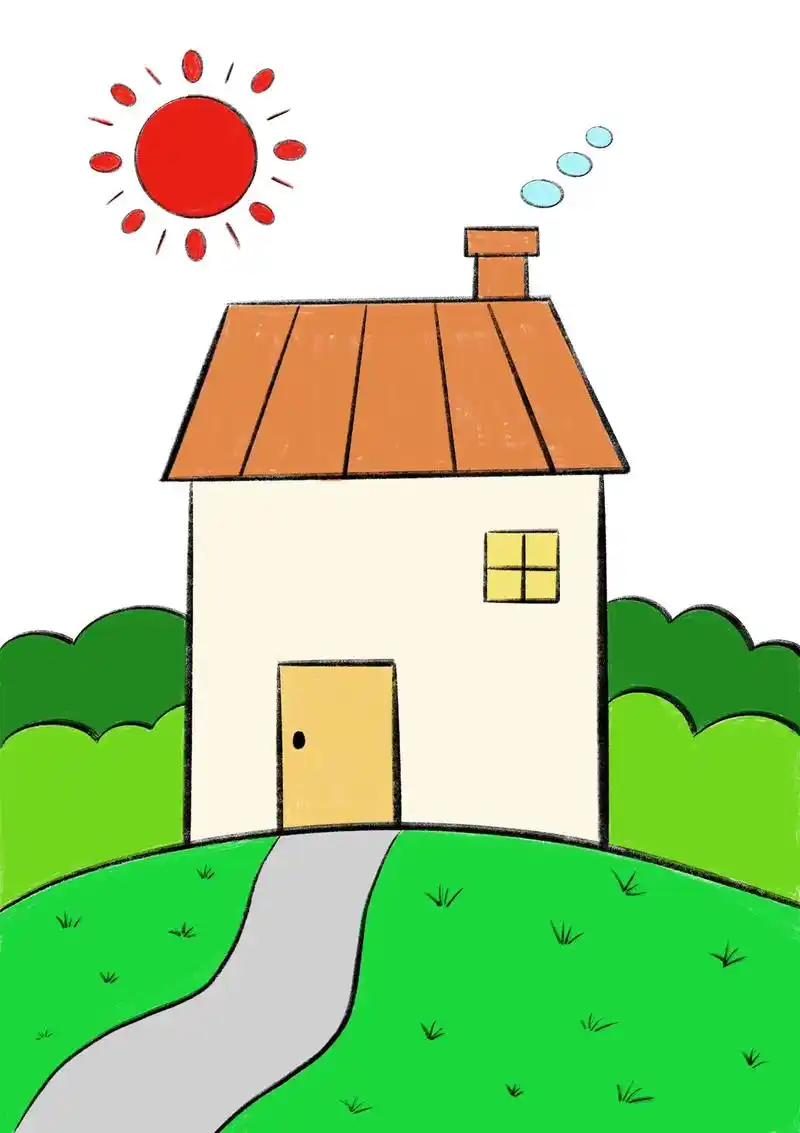 超实用的房子简笔画,儿童创意绘画,房 - 抖音