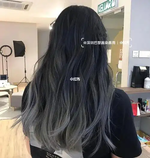 长出黑发不想补漂可以这样染雾霾蓝灰渐变