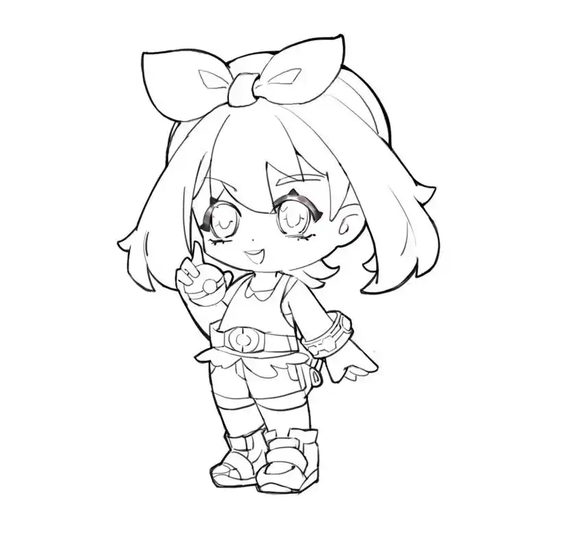 宝可梦小遥过程.q版绘画小遥过程～#宝可梦 可爱的老婆,有机 - 抖音