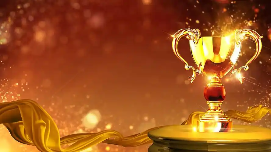 4k震撼大气金色奖牌颁奖典礼现场晚会背景ae模板颁奖背景