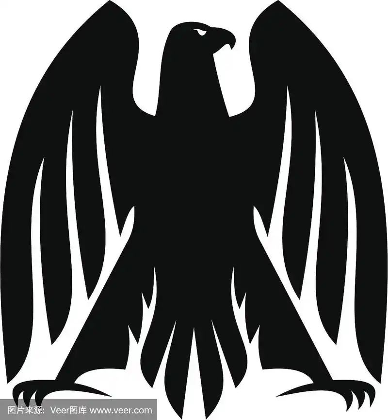 令人印象深刻的皇家鹰纹章剪影