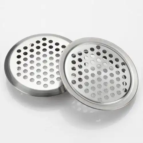 橱柜透气孔盖散热塞不锈钢衣柜圆形出气平面橱柜门耐磨40mm鞋柜堵