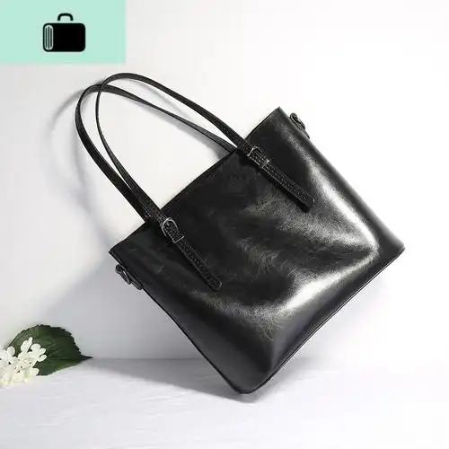 复古皮大包大容量斜挎袋牛皮手提包简约休闲软皮斜挎单肩包女包new