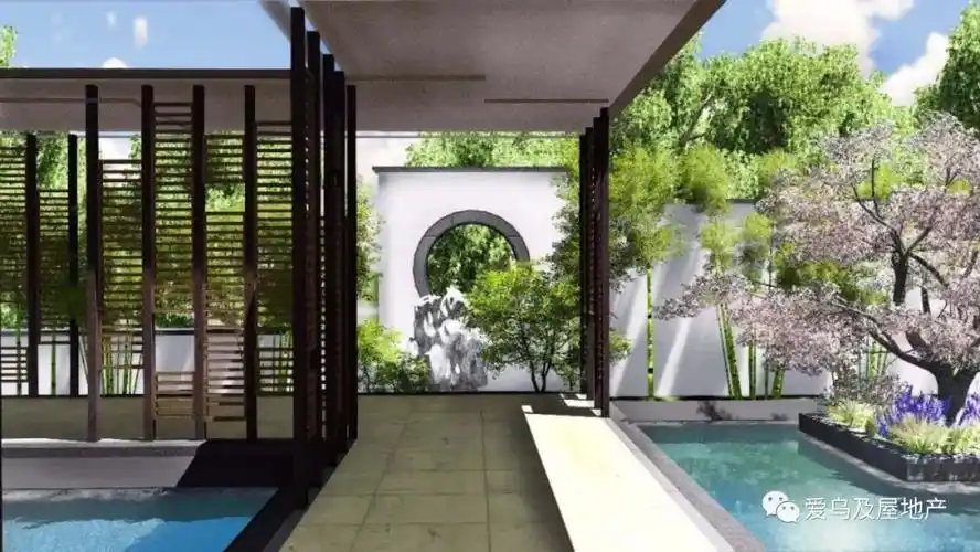 南通会赚钱的别墅 新中式建筑风格下沉式庭院《金润玺景园》