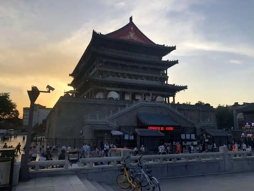 西安钟楼和鼓楼.