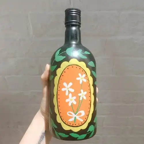 创意美术##旧物改造##丙烯画##玻璃瓶##丙烯##装饰画