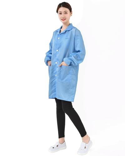 无尘服静电衣大褂长款白蓝色富士康电子厂车间食品厂防尘工作衣服