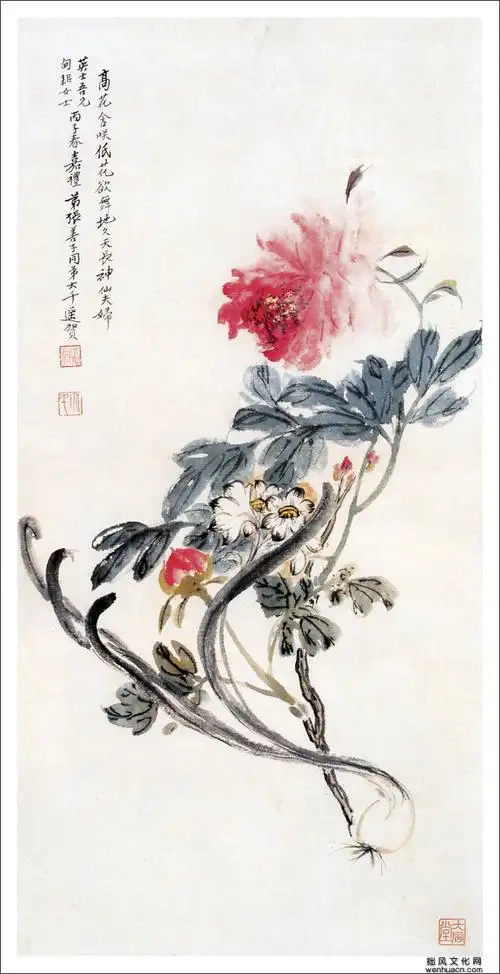 【古今名家名画】张大千花鸟画作品