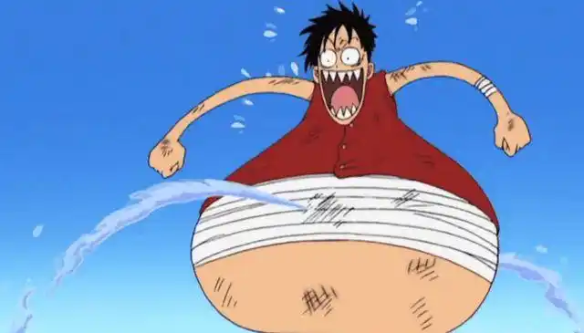 跟橡胶一样,骨骼已经塑形完成了,吃再多也不会长胖,所以他吃成大肚子