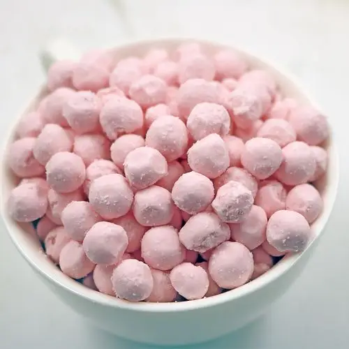 玫瑰风味珍珠粉圆 奶茶珍珠豆 珍珠奶茶原料 樱花色粉圆1000g包邮