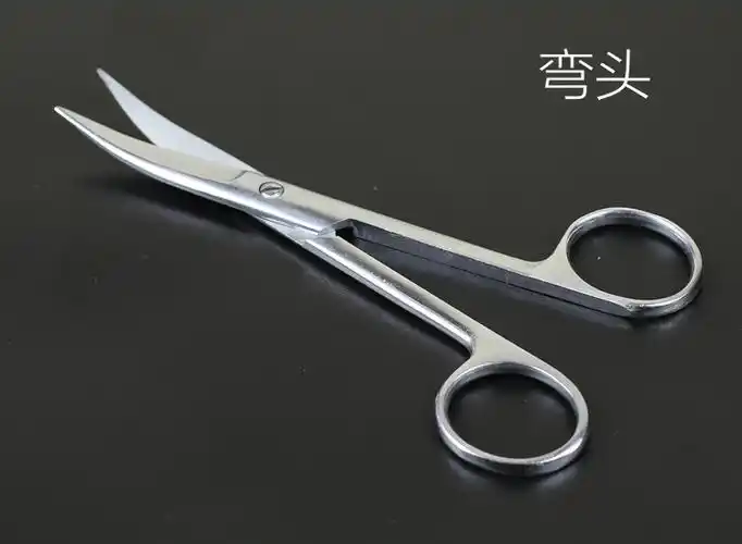不锈钢剪刀尖头弯头直剪弯剪外科手术直尖美容眼科双眼皮剪刀小号眼科