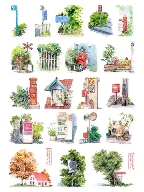 透明底png免抠手帐素材44