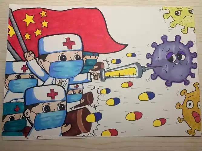 童心抗疫,共克时艰——荆林中心幼儿园师幼抗疫美术作品展