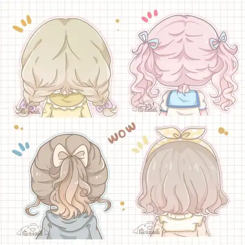 q版女孩背影你是哪个发型