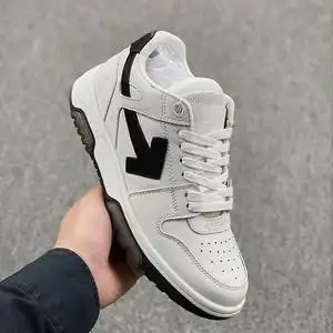 代购off-ow拼色箭头板鞋white唐嫣同款运动鞋系带低帮休闲小白鞋