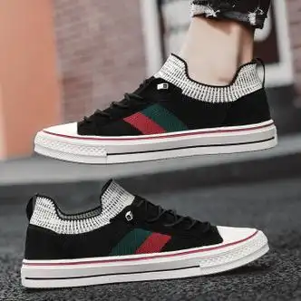 xyoung帆布鞋夏季男款百搭男鞋夏款潮流男士休闲运动鞋特步黑色39运动