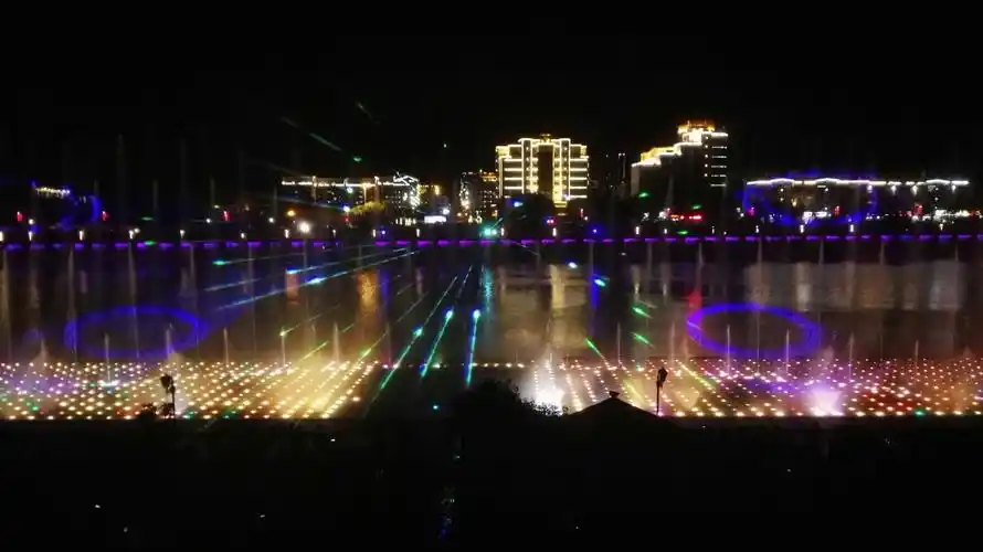 上杭汀江夜景(音乐喷泉)