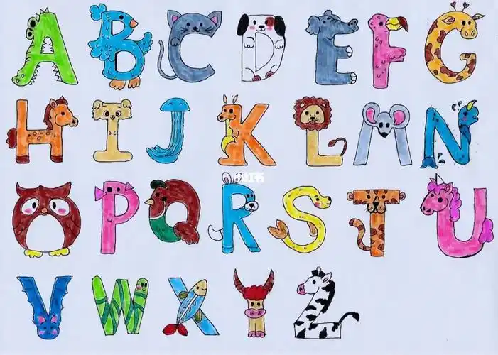 26个字母  #涂鸦字母 #创意设计  #字母 #绘画 #画画  ,#小红书成长