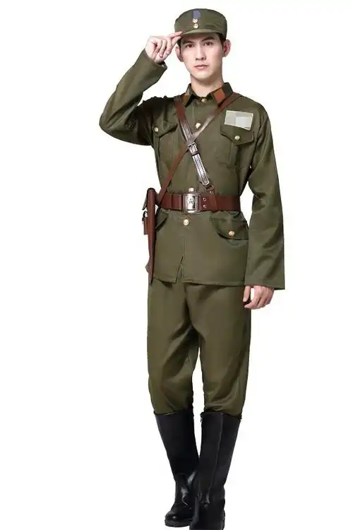 民国国军美式男女抗战军官士兵话剧扮演军阀影视小品舞台表演出服