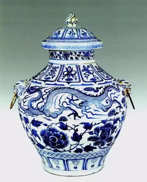 细赏· 元青花|牡丹纹|青花瓷|瓷器|高足杯_网易订阅