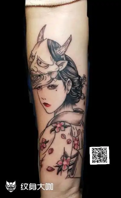 艺伎_纹身图案手稿图片_咆哮堂的纹身作品集