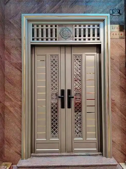 不锈钢大门双开门,自建房大门韩式入户门