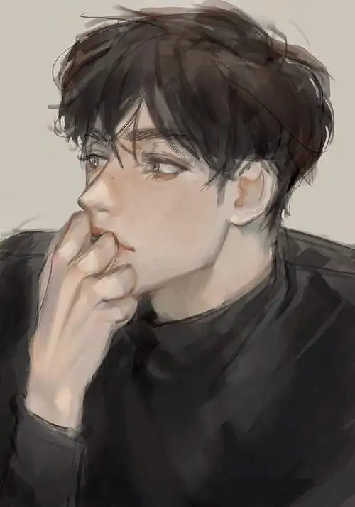 插画男生头像