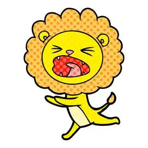 奔跑狮子动画片奔跑狮子的媒介例证照片